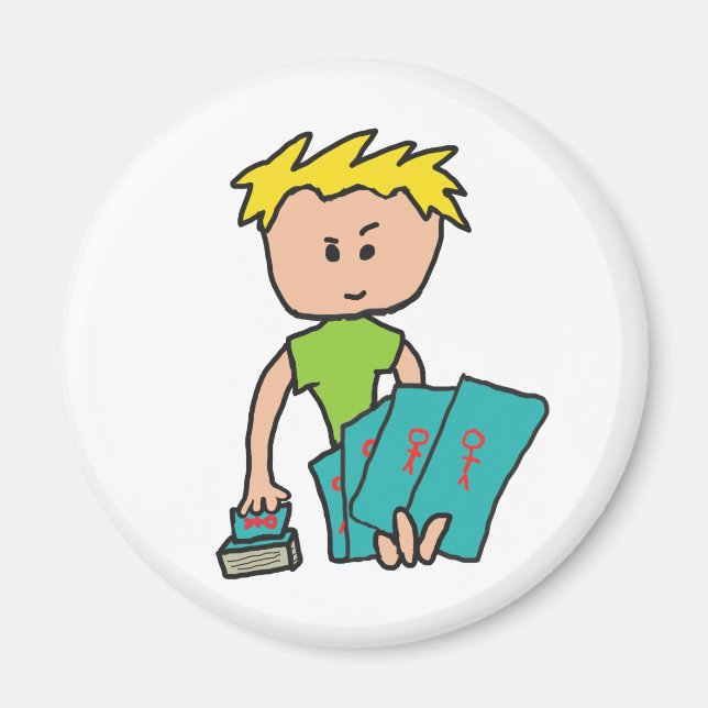 Kartenspieler Magnet (Vorne)