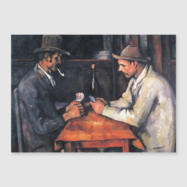 Kartenspieler Paul Cezanne Painting Magnetkarte (Vorderseite)