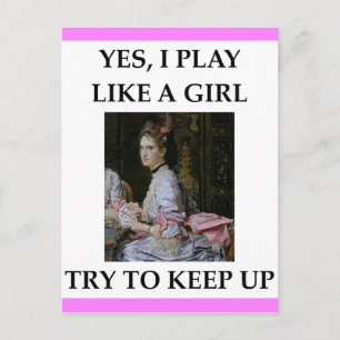 Kartenspieler Postkarte