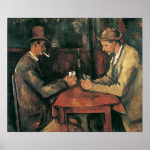 Kartenspieler von Paul Cezanne, Vintage Fine Art Poster