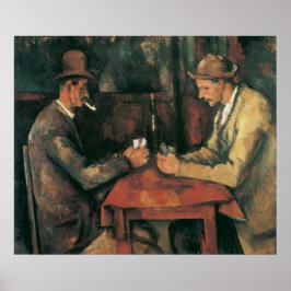 Kartenspieler von Paul Cezanne, Vintage Kunst Poster
