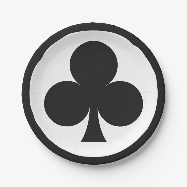 Kartenspielpapier-Teller - Club Pappteller (Vorderseite)