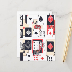 Kartenstapel   Abstrakt Modern Postkarte