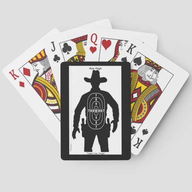 Kartenstapel mit Cowboy-Zieldesign Spielkarten (Rückseite)