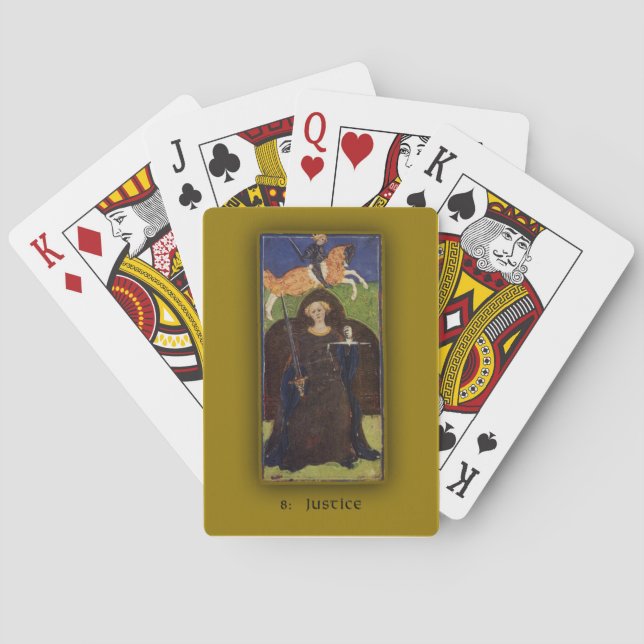 Kartenstapeles mit Visconti-Sforza Tarot Spielkarten (Rückseite)