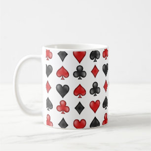 Kartensymbole spielen - Tasse des weißen Kaffees