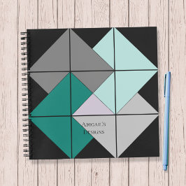 Kartentrick Quilt Block Spiral Notebook Notizbuch