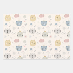 Kartierpapier für Katzen und mehr Katzen Geschenkpapier Set