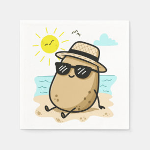 Kartoffel Am Strand Sommer Stimmung Serviette