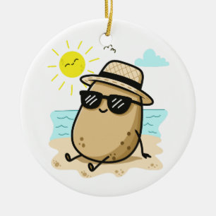 Kartoffel Am Strand Sommerstimmung Keramik Ornament