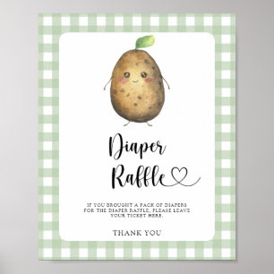 Kartoffel-Baby-Party - Windel-Raffle Poster
