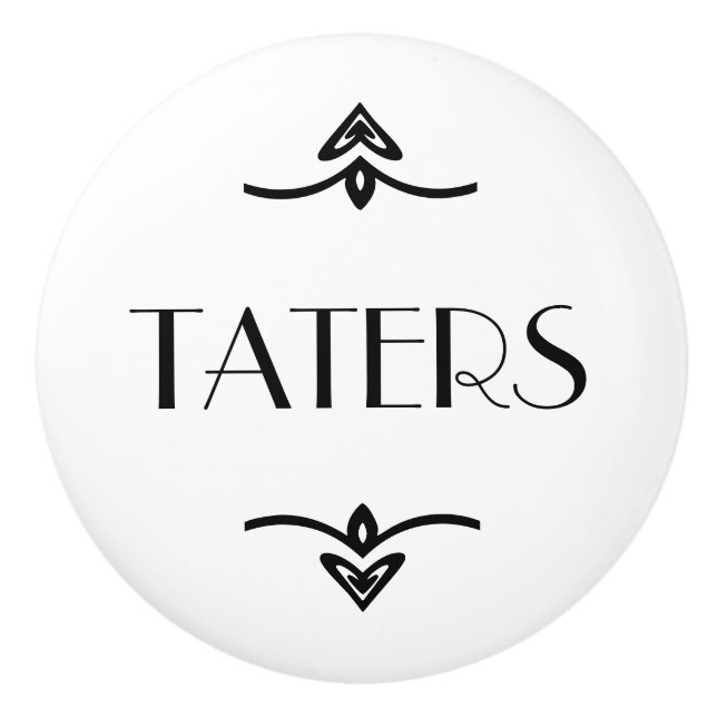 Kartoffel-Fach - Taters Keramikknauf (Vorderseite)
