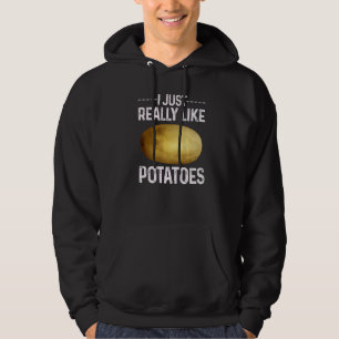 Kartoffel-Gemüsekostüm Ich mag Kartoffeln einfach Hoodie