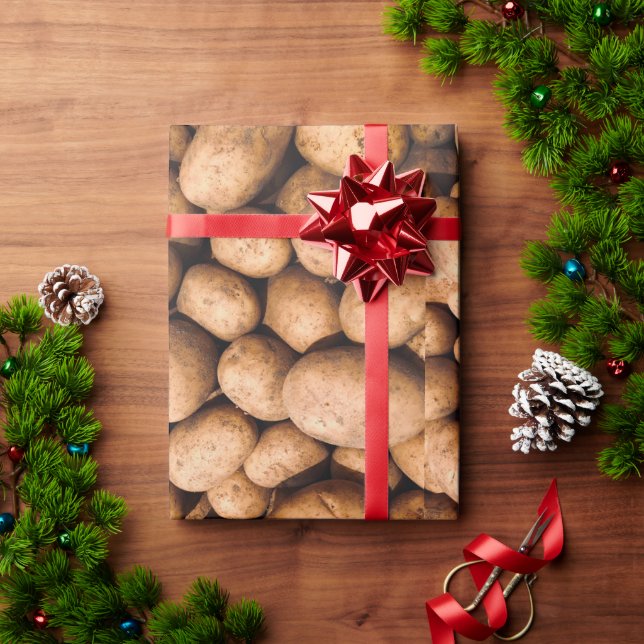 Kartoffel Geschenkpapier (Feiertagsgeschenk)
