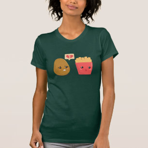 Kartoffel ist herzzerbrochen über Pommes frites T-Shirt