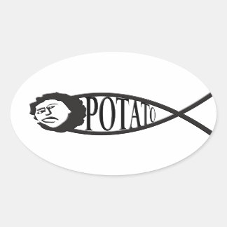 Kartoffel Jesus Fish Emblem Sticker