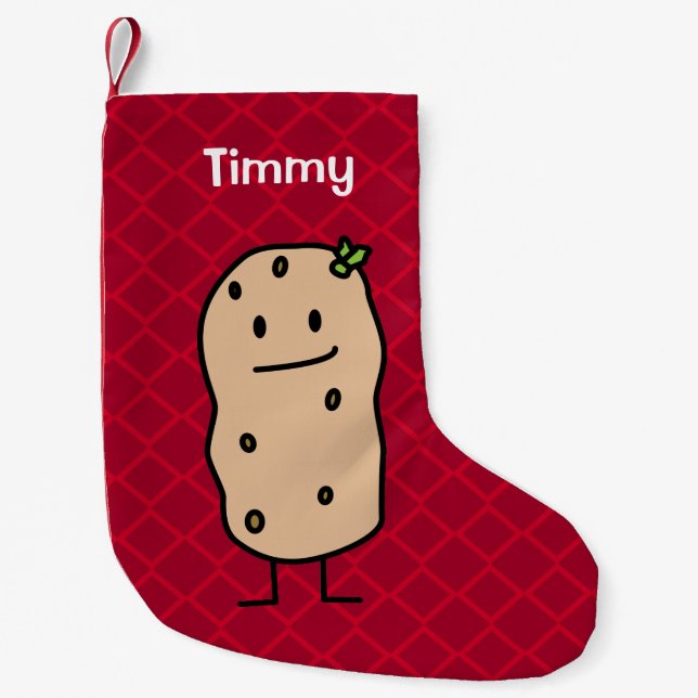 Kartoffel-Kartoffeln - Weihnachtsglückliches Kleiner Weihnachtsstrumpf (Vorderseite)