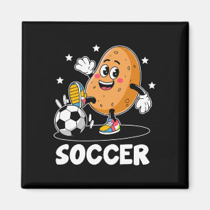 Kartoffel spielt Fußballspieler Sport Athlet Spiel Magnet