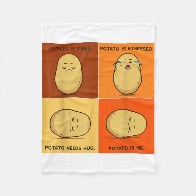 Kartoffel Spud Root Gemüsepflanze Veganer Lago Mag Fleecedecke (Vorderseite)