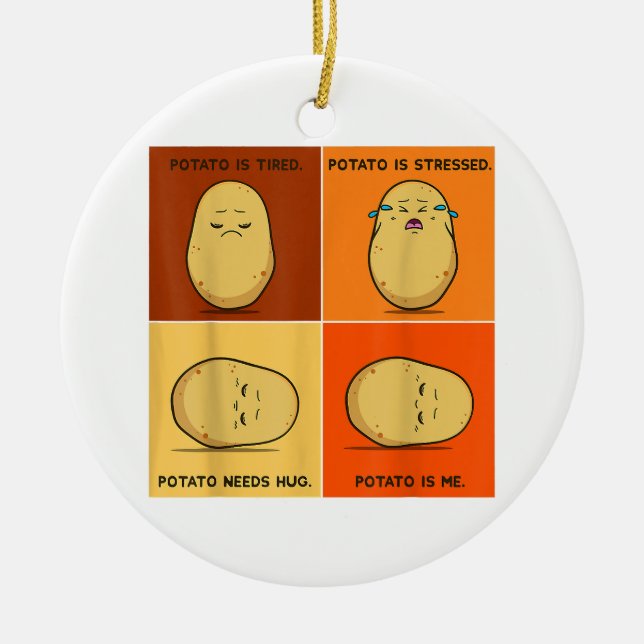 Kartoffel Spud Root Gemüsepflanze Veganer Lago Mag Keramik Ornament (Vorne)