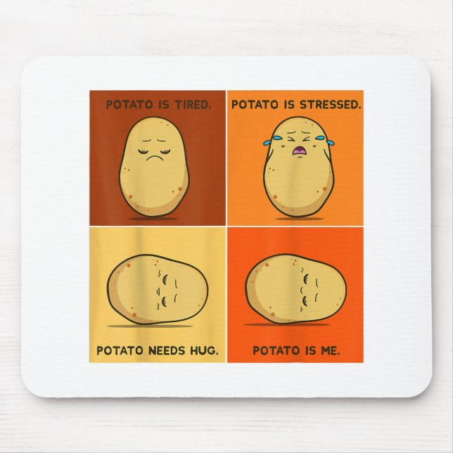 Kartoffel Spud Root Gemüsepflanze Veganer Lago Mag Mousepad (Vorne)