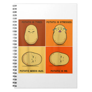 Kartoffel Spud Wurzelgemüse Tater Vegan Liebhaber  Notizblock