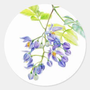 Kartoffel Strampler Reben Blumenaufkleber Runder Aufkleber