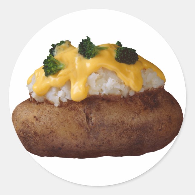 Kartoffelbrei Runder Aufkleber (Vorderseite)