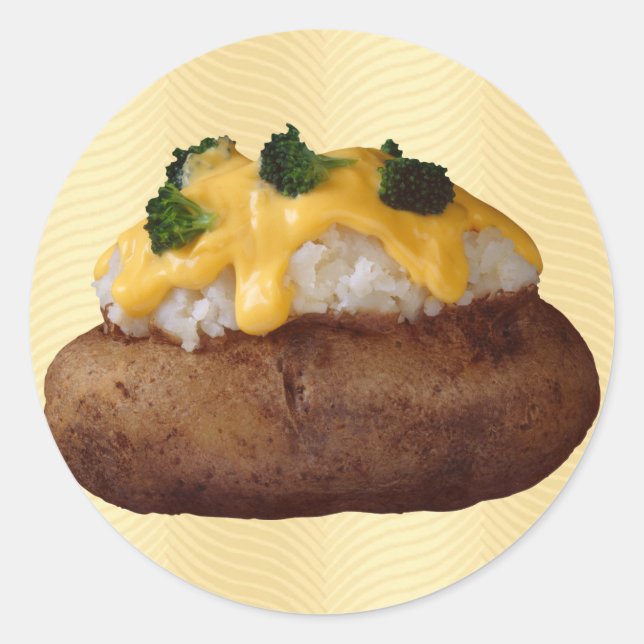 Kartoffelbrei Runder Aufkleber (Vorderseite)