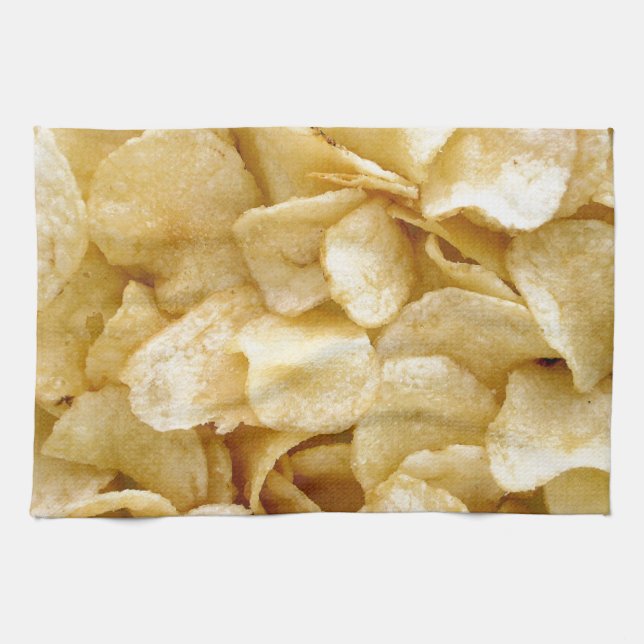 Kartoffelchip-Fertigkostgeschenke Geschirrtuch (Horizontal)
