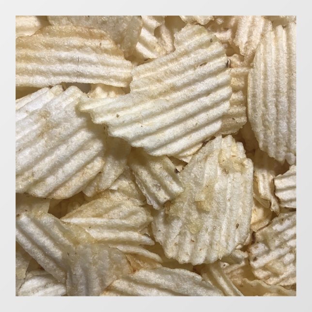 Kartoffelchips Fensteraufkleber (Blatt)
