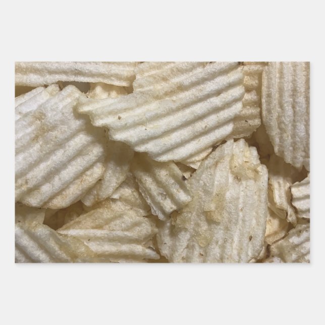 Kartoffelchips Geschenkpapier Set (Vorderseite)