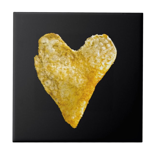 Kartoffelchips in Heart Shaped Fliese (Vorderseite)