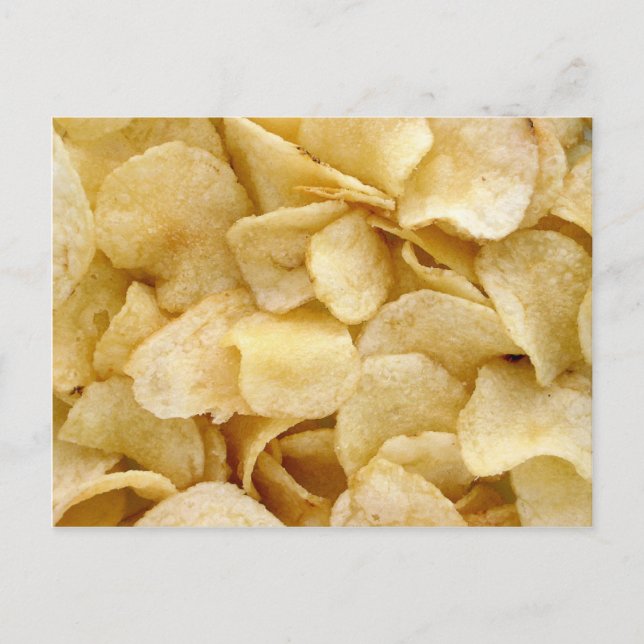 Kartoffelchips Junk Food-Geschenke Postkarte (Vorderseite)
