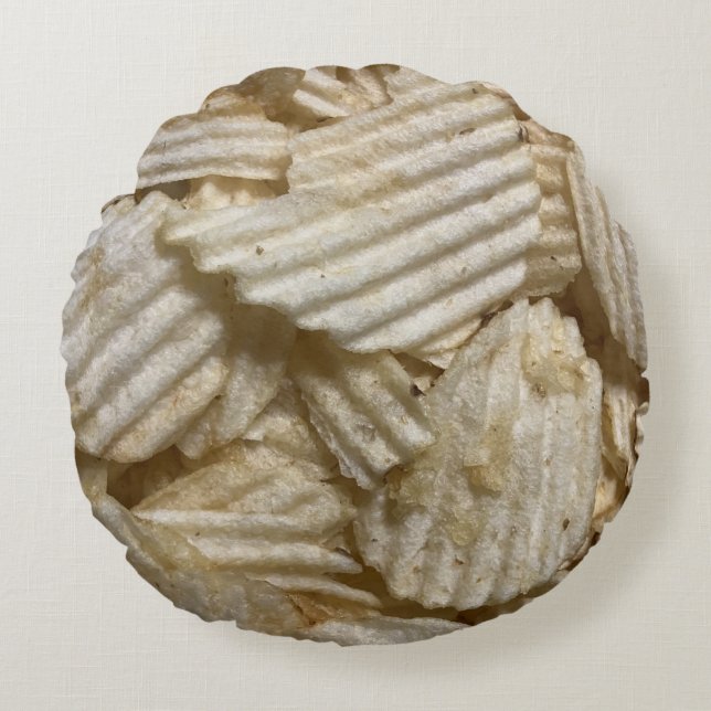 Kartoffelchips Rundes Kissen (Vorderseite)