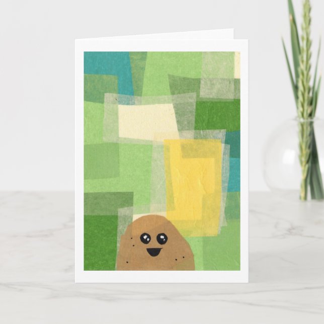 Kartoffelgrußkarte Karte (Vorderseite)