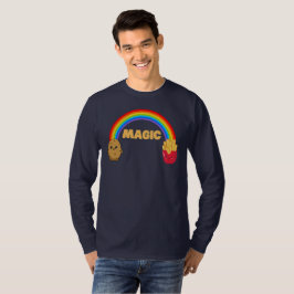 Kartoffeln, die sich mit einem Regenbogen auf Chip T-Shirt