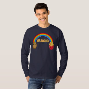 Kartoffeln, die sich mit einem Regenbogen auf Chip T-Shirt