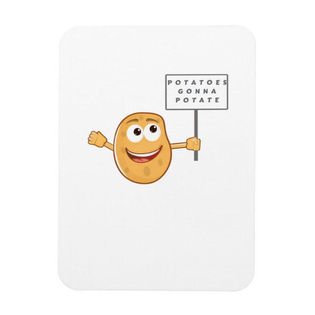 Kartoffeln Gonna Potat (Gemüsepotato Pun) Klasse Magnet (Vertikal)