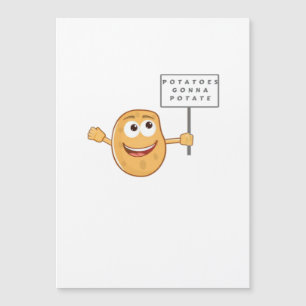 Kartoffeln Gonna Potat (Gemüsepotato Pun) Klasse Magnetkarte
