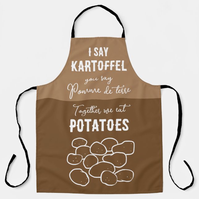 Kartoffeln, Pommes de terre karboty Spaß Schürze (Vorderseite)