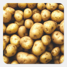 Kartoffeln Quadratischer Aufkleber