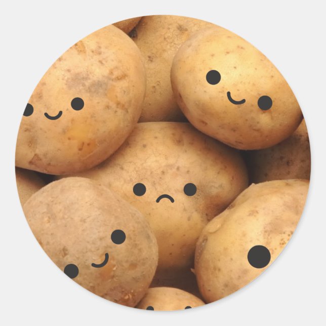 Kartoffeln Runder Aufkleber (Vorderseite)