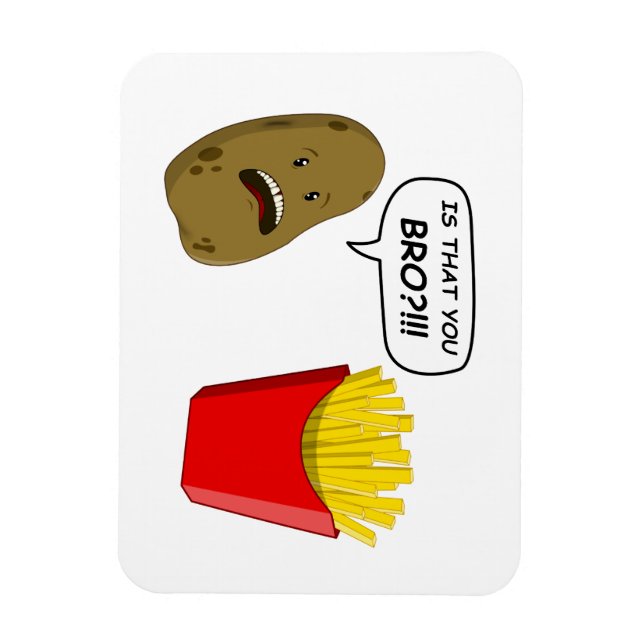 Kartoffeln und Pommes frites Magnet (Vertikal)