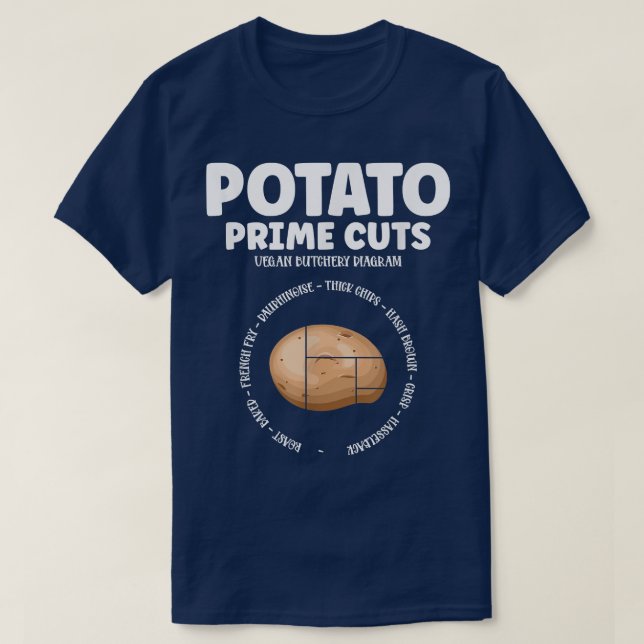 Kartoffelpräparate Vegane Metzgerei Vegetarische P T-Shirt (Design vorne)