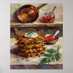 Kartoffelpuffer Küche Stillleben Poster