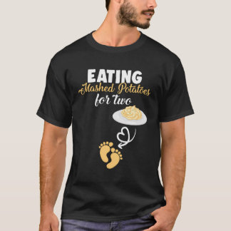 Kartoffelpüree für zwei schwangere Frauen essen al T-Shirt