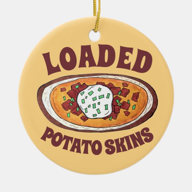Kartoffelpüree Snack Food Appetizer Bacon Keramik Ornament (Vorne)