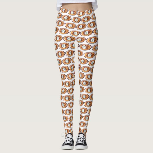 Kartoffelpüree Snack Food Appetizer Bacon Leggings (Vorderseite)