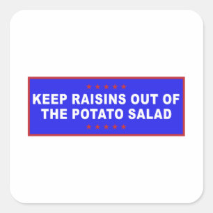 Kartoffelsalat Funny Meme Quadratischer Aufkleber
